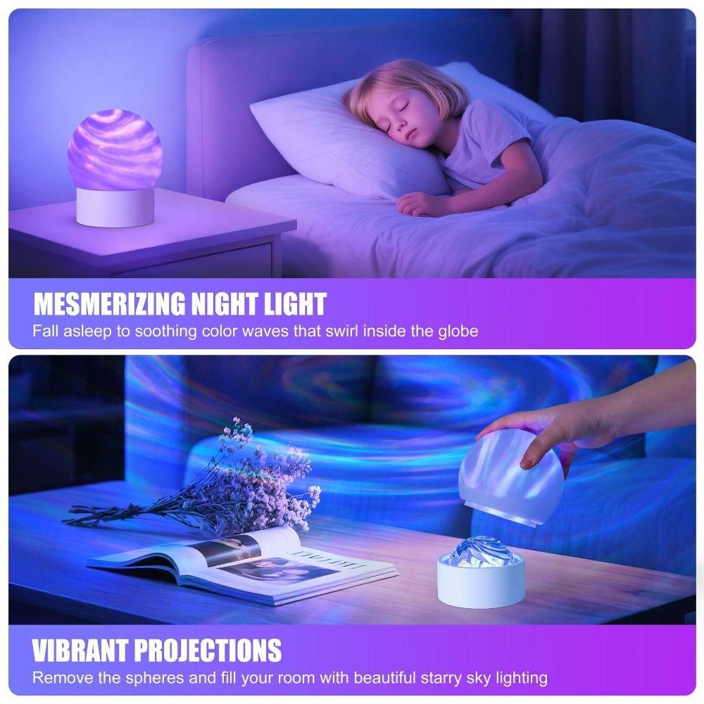 Rotating Star Projector Lamp Dynamic Aurora Projection Light Galaxy Star Projector Kids Bedroom