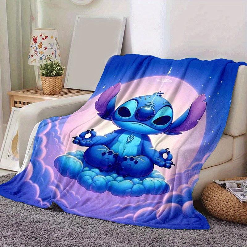 1pc Cute Stitch Printing Blanket - Soft, All-Season Throw for Living Room, Bedroom,Personalized Gift with Adorable Cartoon Design