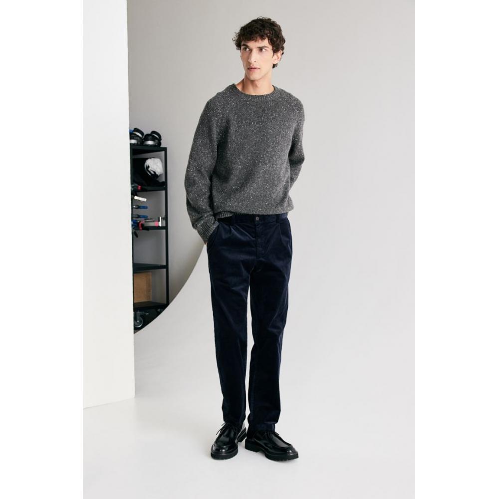 

Свитер из смеси шерсти HM Regular Fit, темно-серый меланж S