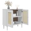 Vidaxl Senja Cabinet, Rattan Imitation, White, 80X35X80 Cm, Pine