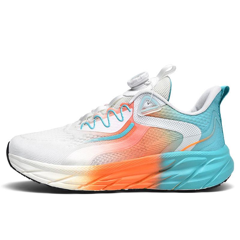 Summer sports shoes new rotating buttons lightweight shock-absorbing running shoes large size couple casual shoes fashion trendy shoes