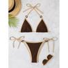 European and American High-End Women's Sexy Lace-Up Bikini Swimsuit, Perfect for Beach Vacations