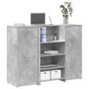 Biurko Recepcyjne Betonowe Szare 135X50X103,5 Cm Drewno Klejone