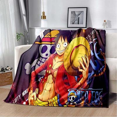 Anime One Piece 3D Printed Art Fleece Pătură pentru paturi Drumeții Picnic Cuvertură groasă Cuvertură de pat la modă Pătură fleece