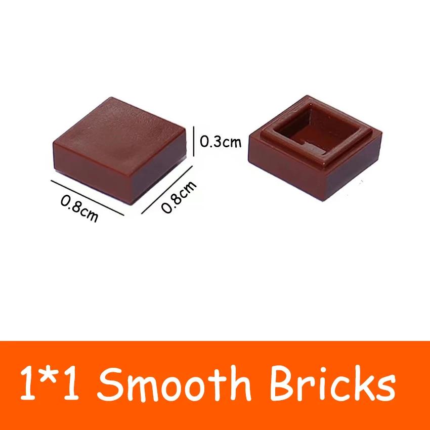 Non-Toxic 250Pcs 3070 1X1 Bricks Flat Tile Moc Assemble Particles Smooth 1*1 Building Blocks Diy Educational Creative Parts Toy For Kids