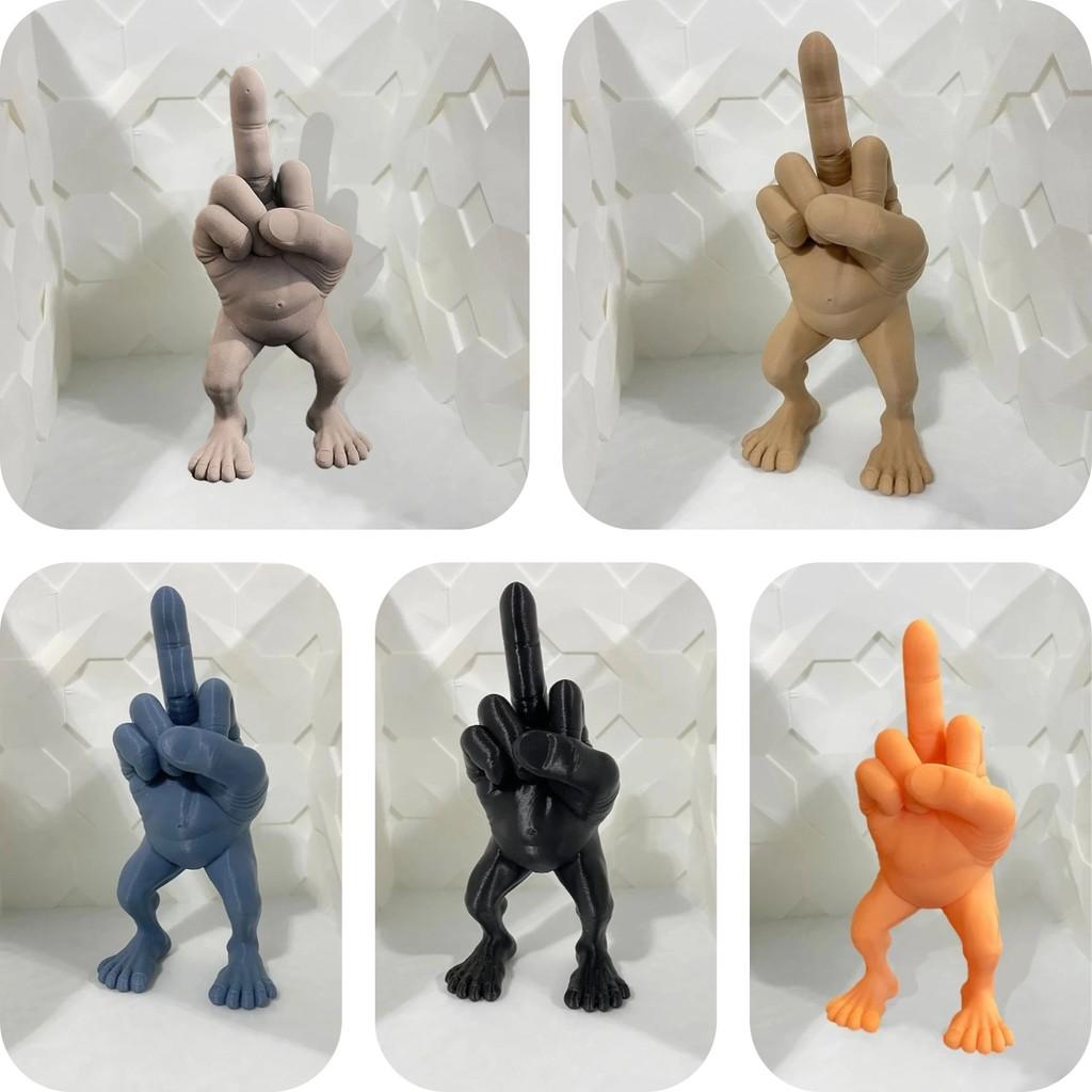 Middle Christmas Finger Originality Model Garnish Office Ornament Toys Prank