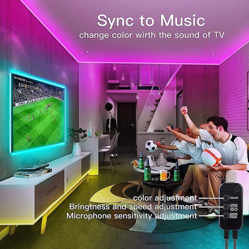 Tape Bluetooth USB LED Strip Light 5050 SMD 5V USB RGB Lights Flexible LED Lamp Tape Ribbon RGB Self-adhesive TV Desktop Diode