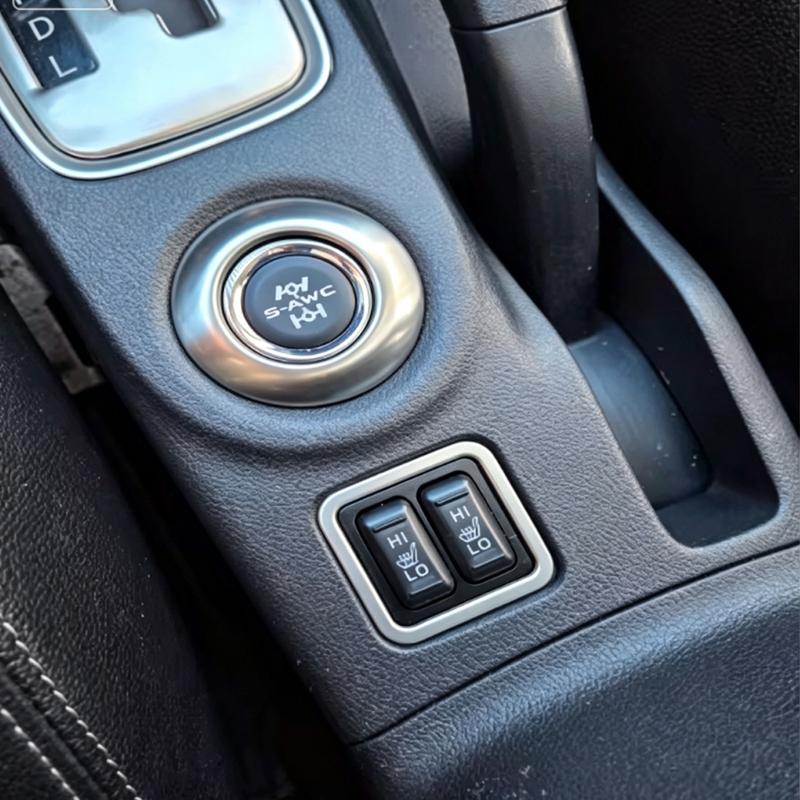 2 Pcs Car 4WD Button Decor Cover Stainless Steel Button Lid Trim for Mitsubishi Outlander 2013-2016 Interior Accessories
