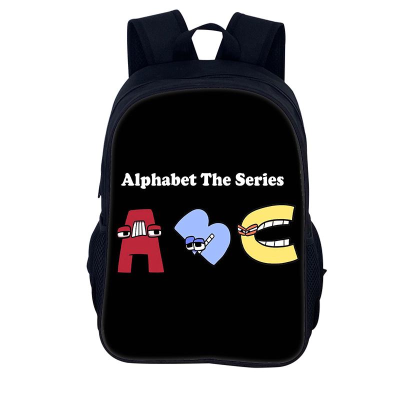 Hra Alphabet Lore Batoh Kluci Dívky Školka Taška Kreslený Potisk Písmen Dětské Batohy Měkká záda Školní taška Batoh pro batolata