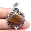 Necklace Tiger's Eye Gemstone Handmade Antique Jewelry 3"