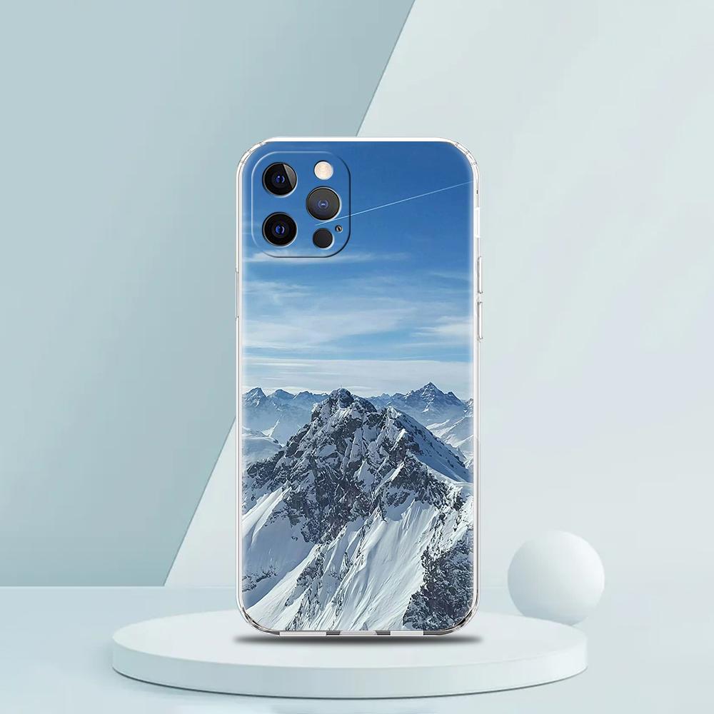 Everest Mountain World First Luxury Phone Case For iPhone 16 15 14 13 12 11 Pro Max XS X XR SE 7 8 Plus Silicone Clear Cover