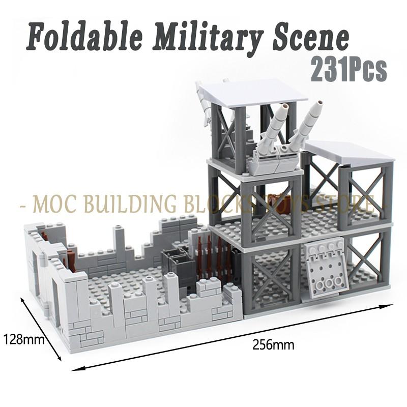 Militaire basis gevangenis scène MOC Bouwsteen Set Blok Bakstenen Architectonisch Ontwerp Compatibele Accessoires Speelgoed Speelsets
