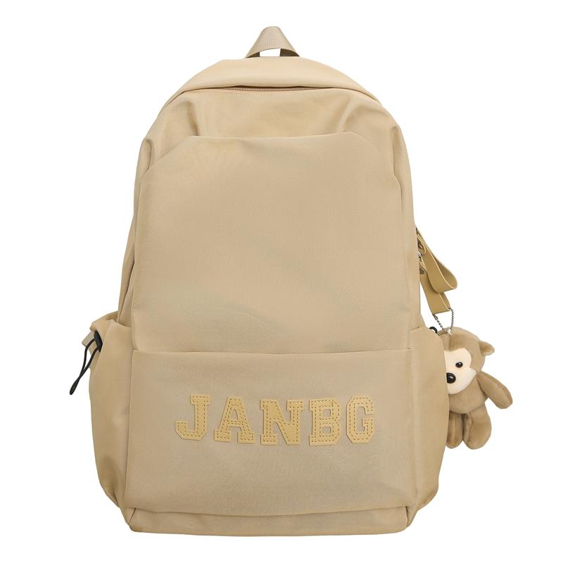 

Студентський шкільний однотонний жіночий рюкзак. Чоловічий туристичний рюкзак великої місткості хакі