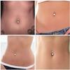 G23 Titanium PIERC Internal Thread Navel Piercing Dangle Body Sexy Belly Button Rings Zircon Square Heart Prong Set Navel Rings