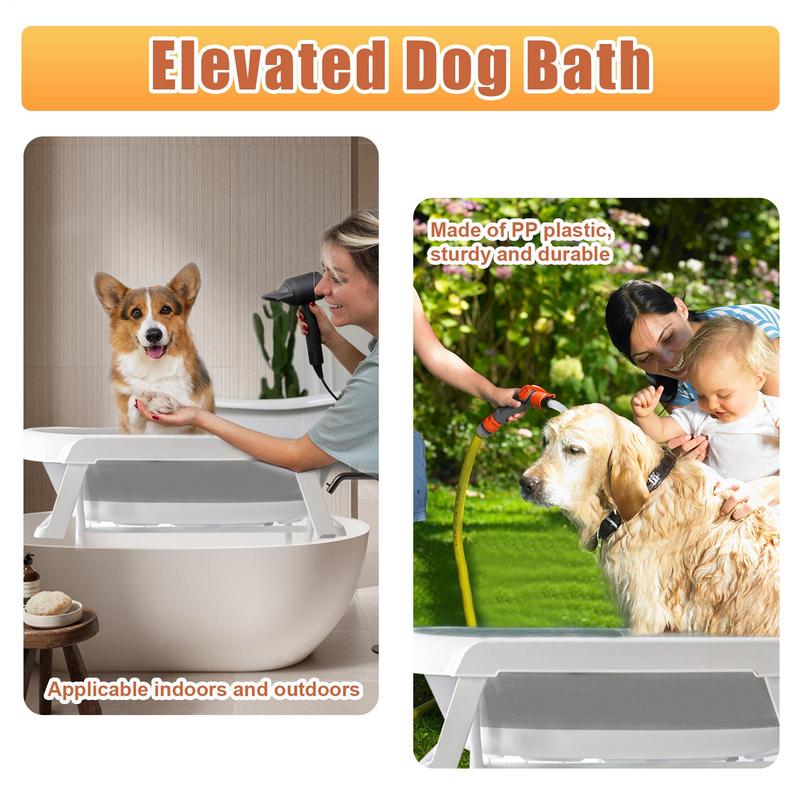 Cat Bath Tub Folding Dog Washing Tub 2 In 1 Shower Bathtub Portable Bathing Station Indoor Outdoor Pet Supplies For Grooming