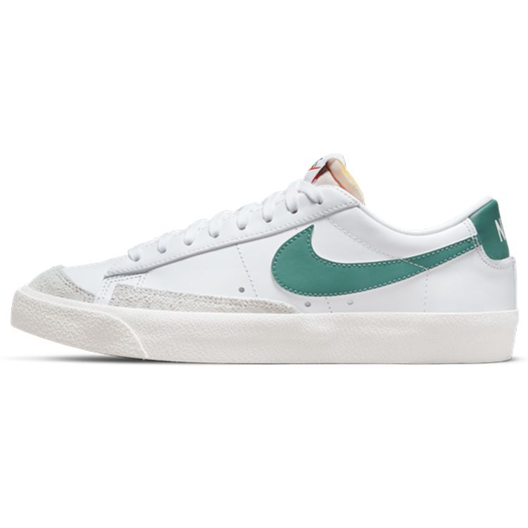 

Nike Blazer 77 Leather Casual Slip-Resistant Shock-Absorbing Durable Low-Top Sneakers Women sneakers White Green Gray DC4769-112 36