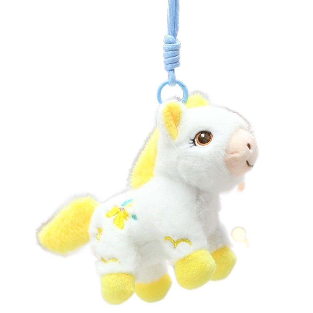 

Chinese Style Cartoon Animal Stuffed Doll PP Cotton Chinese Horse Plush Keyring Year of Horse жёлтый