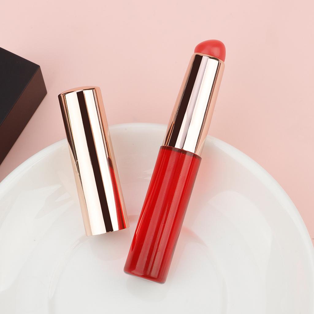 Portable Multi-purpose Mini Translucent Silicone Concealer Brush Lipstick Brush Smudge Brushs Cover Round Head Makeup Brush