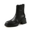 Fashion 2024 Winter Women Boots Leather Boots Chunky Heel Shoes Autumn Retro Genuine Leather Women Shoes High Heel Boots Chelsea Boots