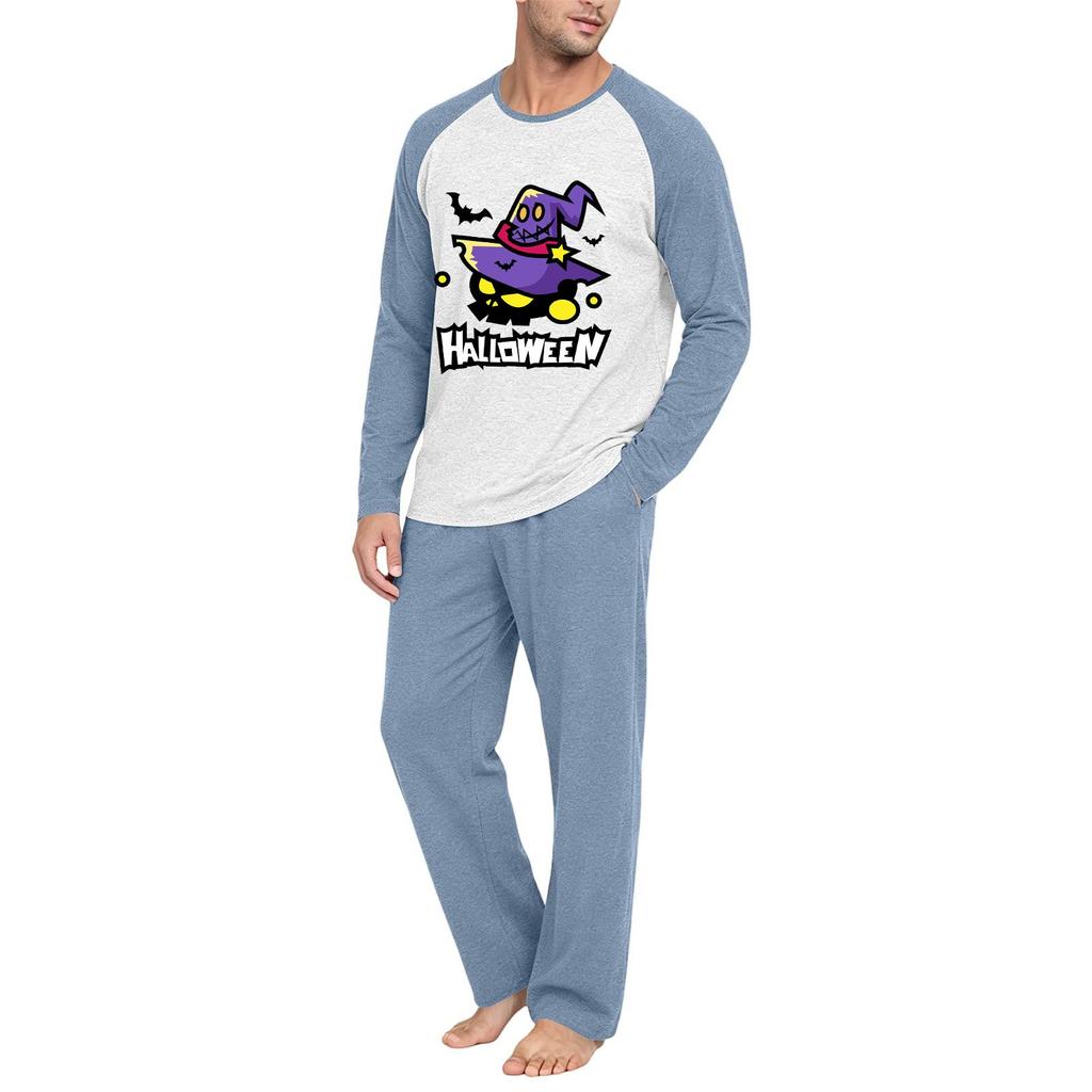 Men's Long Sleeve Pajama Set - Two Piece Comfortable Sleepwear for Nighttime and Lounging