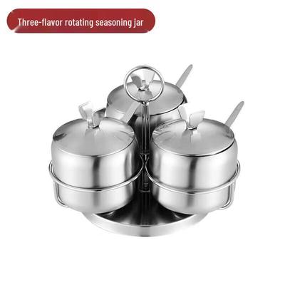 Hanlu 304 Stainless Steel Food-Grade Spice Jar Set