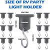BBTO 14 Pieces RV Awning Hooks for Lights Camping Awning Accessory Hangers Plastic Metal S Shaped Gray Hooks Set Camper Light Support Hanger for