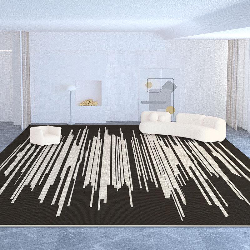 Luxury Minimalist French Carpet: Waterproof, Simple, Scrubbable Floor Mat for Living Room and Bedroom.