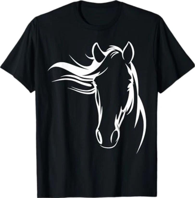 Horse Silhouette Graphic Art Design For Horse Lovers TShirt S