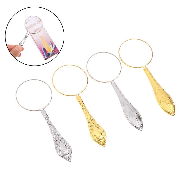 Lupa Přenosná Ruční 5X Zvětšovací sklo Jemná Vzorovaná Rukojeť Kapesní Lupa Pro Čtení Inspekci Řemesla