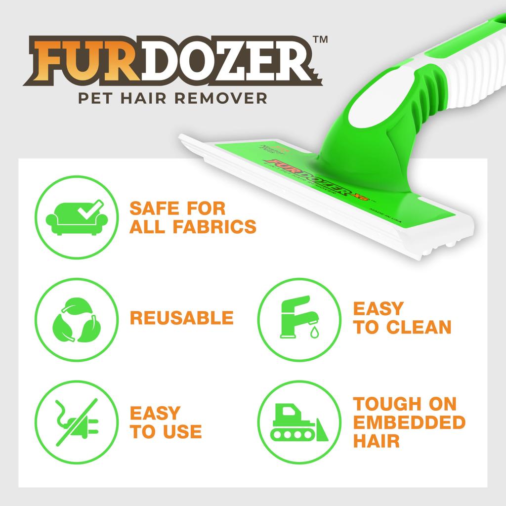 FurDozer X6 Pet Hair Remover for Dogs and Cats 6 Ways To Use New Material Made In the USA Patented [Neater Pet] - - - - -