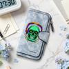 Cool Skull Printed Long Wallet Fashion Portable Card Holder Zipper Purse