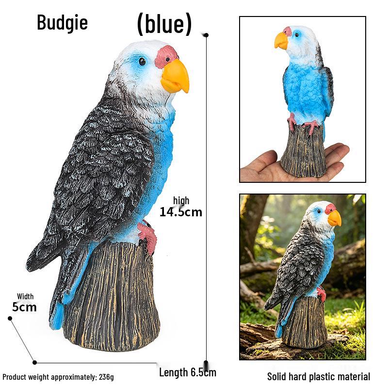 Kids' Bird Model Set: Toucan, Parrot, Ostrich, Peacock, Eagle, Pigeon, Owl.