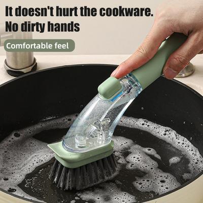 Ergonomic Grip Cleaning Brush Hanging Hole PET Bristles Heavy-duty Scrubbing Brush Multifunctional Scrubbing Tool