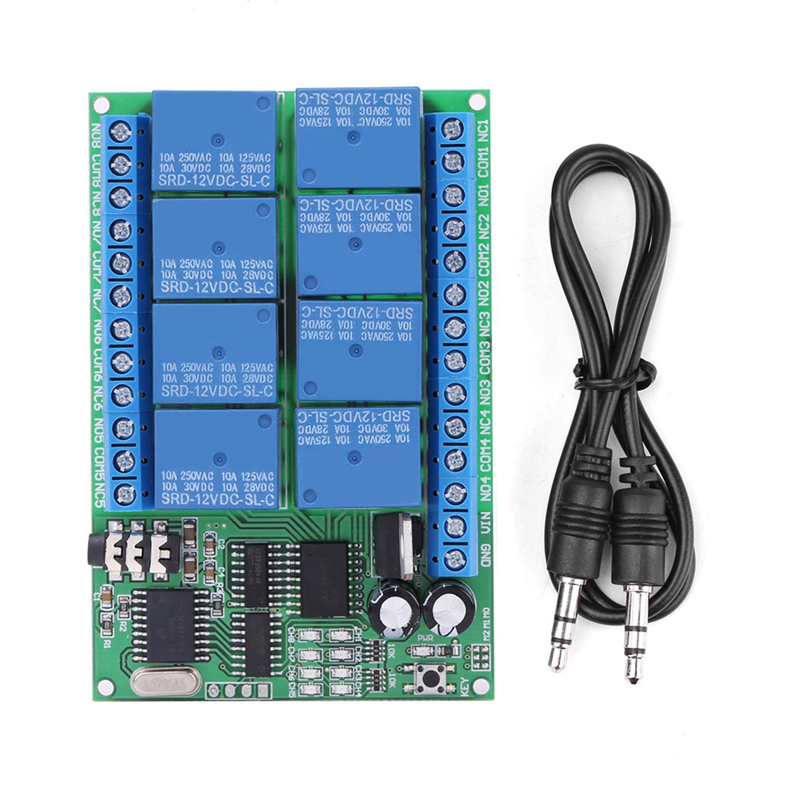 

12V 8CH DTMF Relay Phone Voice Decoder Remote Controller Module