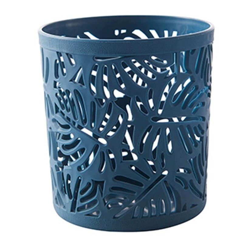 Creative Hollow Leaves Pencil Pot Holder Brush Storage Container Desk Organizer Plastic Stationery Pen Holder Office Supplies