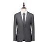 Men's Slim Fit Business Formal Suit Jacket - Wedding & Workwear (Black, Gray, Dark Blue)