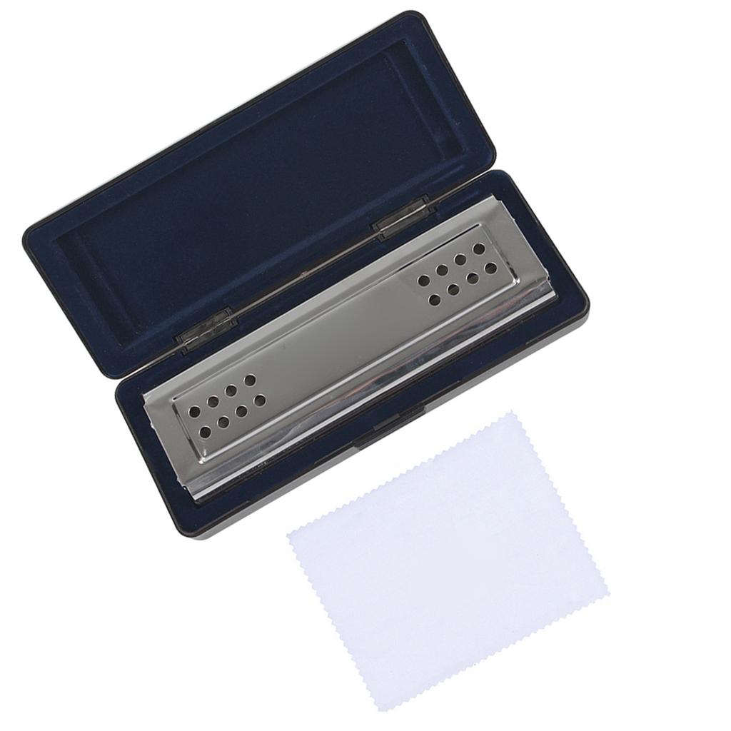 2 In 1 Tremolo Harmonica Mouth Organ Dural Key of C&G 24 Double Holes with 48 Reeds Free Reed Wind Instrument with