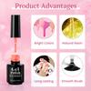 PHOENIXY Gel Nail Polish Glitter Semi Permanant UV/LED Nail Art Prime Gel Varnish Soak Off For Manicure - 6 Colors (5ml)