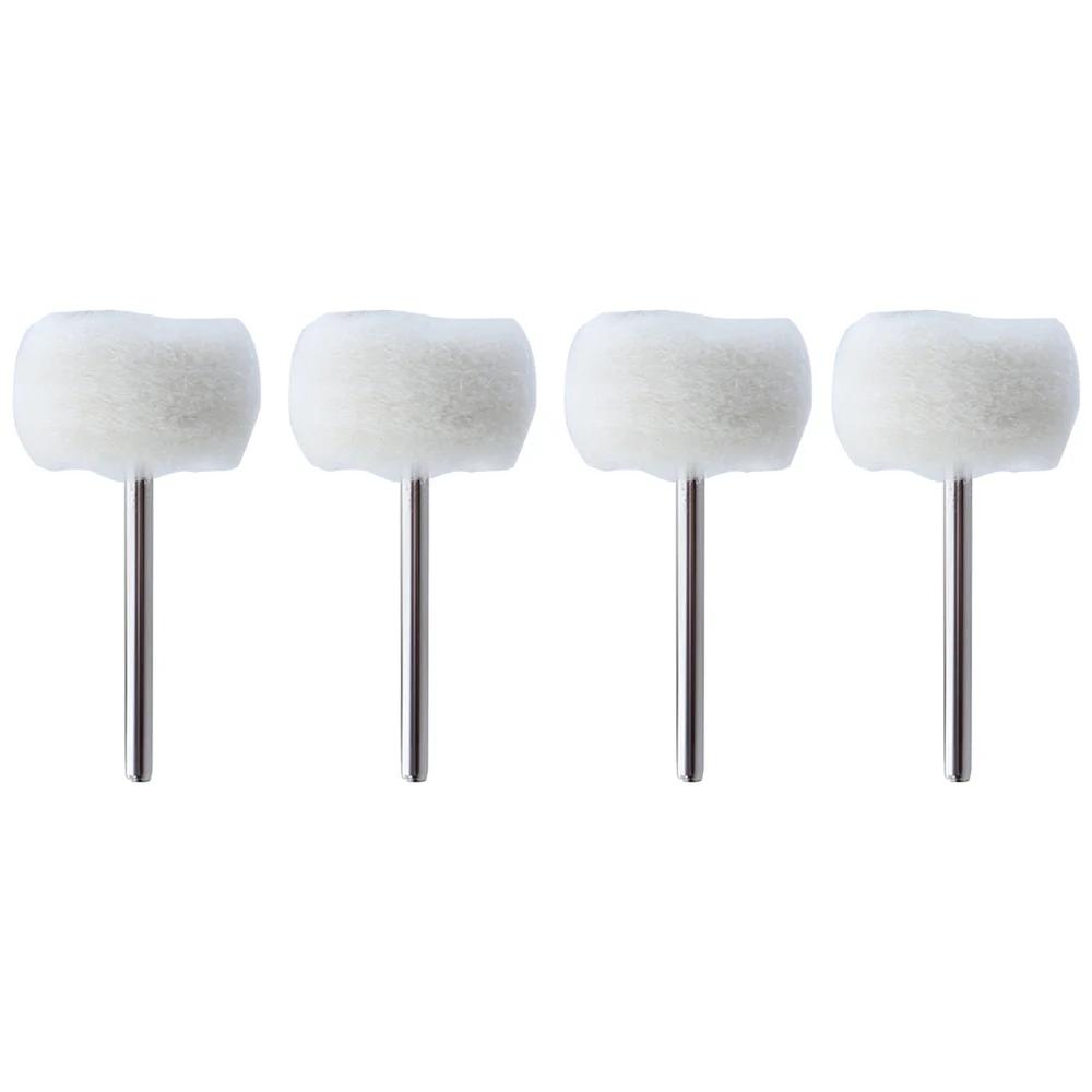 1-10pcs 3mm Felt Grinding Sanding Head Mini Polishing Brush Cotton Thread for Jade Abrasive Buffing Wheel Shank