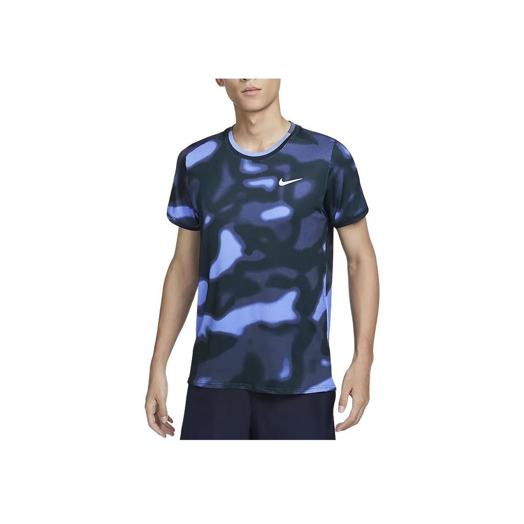 Nike Dri-Fit Casual Round Neck Quick-Dry Short Sleeve T-Shirt Men Tops Blue Black FQ2109-494