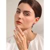 Yhpup Exclusive Trendy 316 Stainless Steel Bow Knot Finger Ring PVD Water Resistant Metal Attractive Chic Jewelry Women