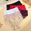 1pcs Women's High Waisted Plus Size Lace Underwear, Fashionable, Breathable, Soft and Comfortable Women's Underwear, 6 Colors To Choose From