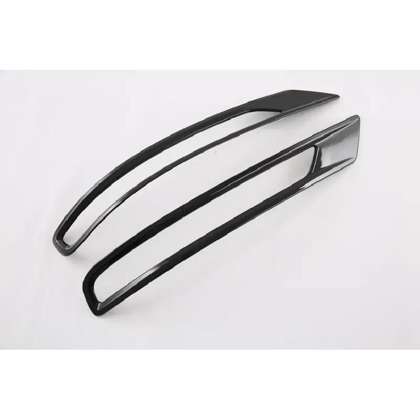 For Mitsubishi Outlander PHEV 2024 Rear Foglight Frame Cover Tail Bumper Strips Trims ABS Carbon Fiber Car Accessories