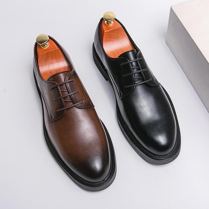 Men's Fashion Business Leather Oxfords Luxury Shoes Gentleman Lace