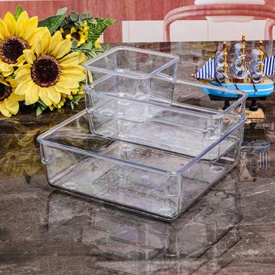 Storage Cosmetic Free Combination Anti-deformed Anti-crack Rectangle Shape Cosmetic Cabinet Office Desk Storage Box