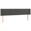 VidaXL Tête de Lit à LED Meuble de Chambre à Coucher Accessoire de Lit Double Tête de Cadre de Lit Intérieur Gris Foncé 3123639