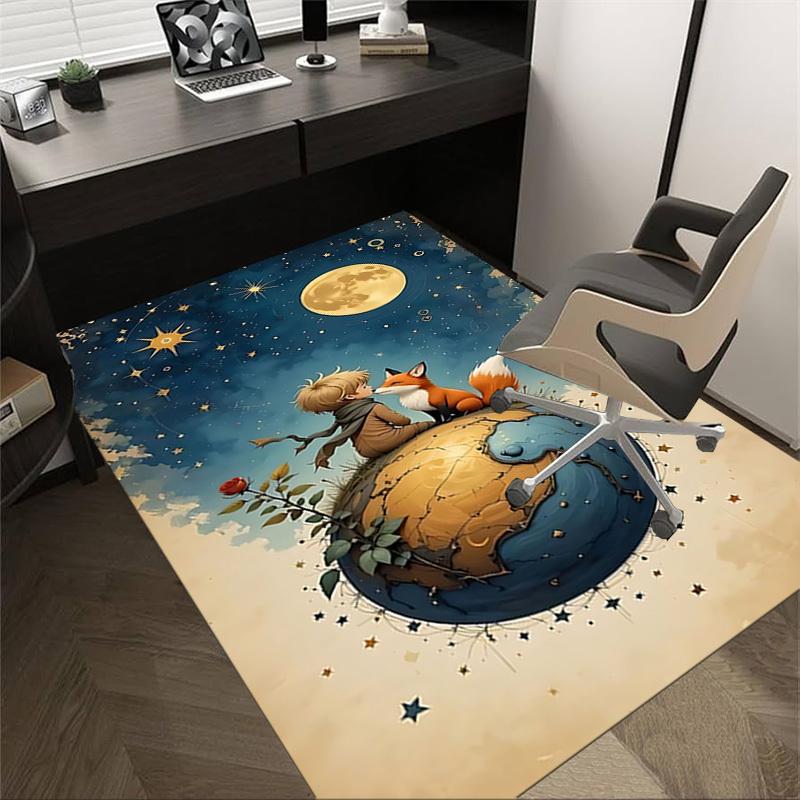 1PC Boy Fox Extra Large Non Slip Floor carpet, Office, family, bedroom, Studio Large Area Rug Indoor Rugs