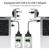 SATA zu USB 3.0/Type-C Adapter Sata-Kabel 2,5/3,5 Zoll SSD HDD SATA III Festplattenlaufwerk mit 12V/2A Netzteil
