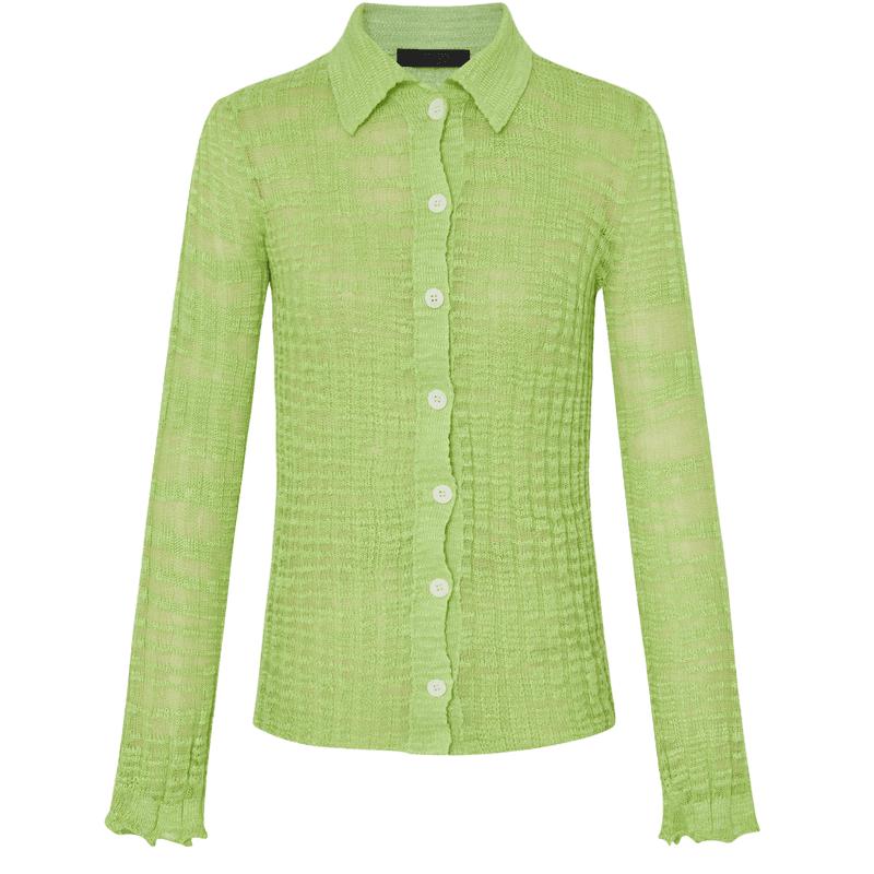 

MO&Co. Slim-Fit Linen Blend Textured Knit Top L 170