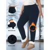 Women High Waist Hip Lifting Fleece Lined Plus Size Skinny Workout Yoga Leggings